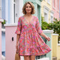 Summer Bestseller🔥👗 Bohemian Floral V-Neck Dress – Flowy Silhouette & Vibrant Blooms for Beach Days