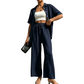 ✨New Arrival✨👖 2-Piece Set with Short Sleeve Top & Flowy Wide-Leg Pants – Perfect for Summer Days