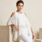 Summer Bestseller🔥 Cold Shoulder Ruffle Top – Breezy & Flirty for Sunny Days