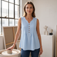 New Arrival✨🌸 Pleated V-Neck Sleeveless Top