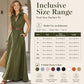 Trending Now⭐💃 Flowy A-Line Maxi Dress with Lapel Collar & Matching Belt