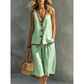 Summer Bestseller🔥Sleeveless V-Neck Vest & Wide-Leg Pants Set