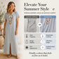 Summer Favorite☀️✨ Embroidered Maxi Dress with Front Slit – Must-Have for Resort & Relaxation