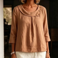New Arrival✨🌸 Breathable Cotton-Linen Top with Decorative Buttons