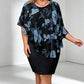 👗💥Women's Floral Print Cape Bodycon Dress