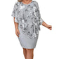 👗💥Women's Floral Print Cape Bodycon Dress