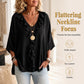 ⌛Limited-Time Offer-Women’s Casual V-Neck Ruffle Trim Blouse