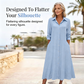 Women Casual Long Sleeve Shirt Dress