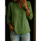 🌿Cotton And Linen Casual V Neck Button Up Long Sleeve Shirt