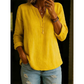 🌿Cotton And Linen Casual V Neck Button Up Long Sleeve Shirt