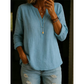 Summer Bestseller🔥👚 V-Neck Button-Up Long Sleeve Top