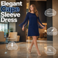New Arrival✨🌸 Elegant Cape Sleeve Dress in Solid Colors – Breezy & Flattering for Any Occasion