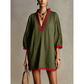🌿Women's V-Neck Loose Cotton Linen Dress