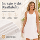 Women's Summer Double Strap Dress with Eyelet Detail