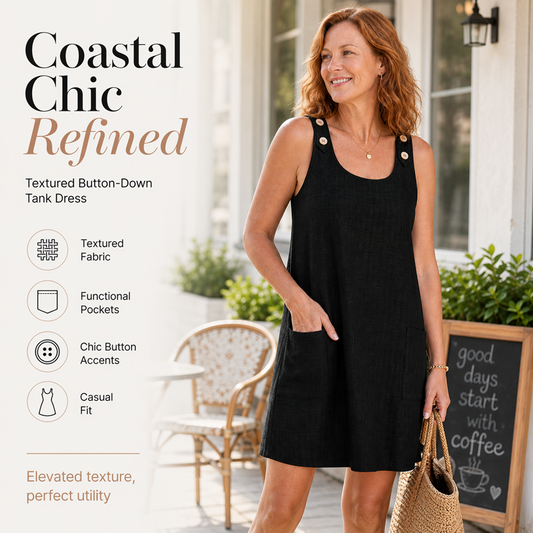 Women's Sleeveless Tank Dress with Pockets