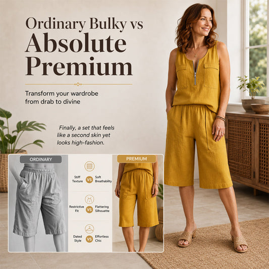 Limited-Time⌛🌿Half-Zip Sleeveless Tank & Shorts Set – Breezy 2-Piece for Active Days