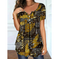 New Arrival✨🌸 Breathable V-Neck Top with Unique Print