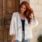 Limited-Time⌛🌿 Floral Crochet Cover Up with Relaxed Sleeves – Breathable & Stylish for Any Occasion