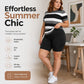 Women's Striped Casual Lounge 2-Piece Set