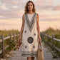 Limited-Time⌛🌿 Elegant sleeveless printed maxi dress, ideal for the beach