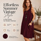 New Arrival✨🌿 Relaxed Fit Linen Blend Sleeveless Dress with Side Pockets – Effortless Summer Style