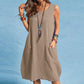 New Arrival✨🌿 Relaxed Fit Linen Blend Sleeveless Dress with Side Pockets – Effortless Summer Style