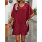 Trending Now⭐💃 Elegant V-Neck Dress with Ruffle Detail – Versatile Silhouette for Every Body Type
