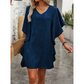Trending Now⭐💃 Elegant V-Neck Dress with Ruffle Detail – Versatile Silhouette for Every Body Type