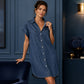 Trending Now⭐💃 Versatile Casual Denim Dress with Front Buttons
