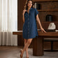Trending Now⭐💃 Versatile Casual Denim Dress with Front Buttons