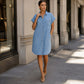 Trending Now⭐💃 Versatile Casual Denim Dress with Front Buttons
