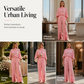 🌺 Breezy Cape Top & Wide-Leg Trousers Set – Refined Craftsmanship for Every Occasion