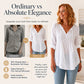 Trending Now⭐💃 Relaxed-Fit V-Neck Top with Tie Accent
