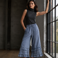 Trending Now⭐💃 Retro-Inspired Wide-Leg Jeans with Frayed Details – Versatile Light & Dark Blue Pairing