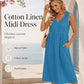 New Arrival✨🌸 Pleated Waist Linen Blend Dress – Flattering Fit & Deep Side Pockets in 8 Classic Colors