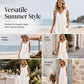 New Arrival✨🌸 Pleated Waist Linen Blend Dress – Flattering Fit & Deep Side Pockets in 8 Classic Colors