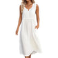 New Arrival✨🌸 Pleated Waist Linen Blend Dress – Flattering Fit & Deep Side Pockets in 8 Classic Colors