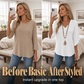 Trending Now⭐💃 Relaxed Lace-Trim Top in Rich Hues – Refined Texture & Easy Drape for All-Day Comfort
