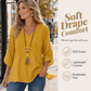 Trending Now⭐💃 Relaxed Lace-Trim Top in Rich Hues – Refined Texture & Easy Drape for All-Day Comfort