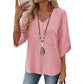 Trending Now⭐💃 Relaxed Lace-Trim Top in Rich Hues – Refined Texture & Easy Drape for All-Day Comfort
