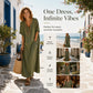 Trending Now⭐Women's V Neck Loose Vacation Maxi Dress