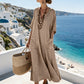 Trending Now⭐Women's V Neck Loose Vacation Maxi Dress