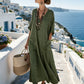 Trending Now⭐Women's V Neck Loose Vacation Maxi Dress