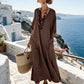 Trending Now⭐Women's V Neck Loose Vacation Maxi Dress
