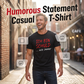 Funny German Slogan Men's Black T-Shirt Casual Short Sleeve Crew Neck Top