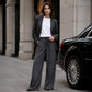 ⌛Limited-Time Offer-Women's Ribbed Drawstring Straight-Leg Trousers