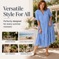 Women's V-Neck Button-Down Tiered Midi Dress