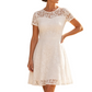 Women's Lace Trim Summer Dress Elegant A-Line Tulle Dress