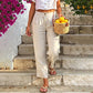 Must-Have🔥👖 Lightweight Linen Blend Pants – Easy Drape & Classic Straight Leg for Work or Weekend