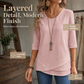 Women's Asymmetric Casual Solid Round Neck Top